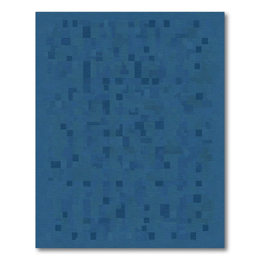 Indigo Textured Square Collage Rug