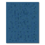 Indigo Textured Square Collage Rug
