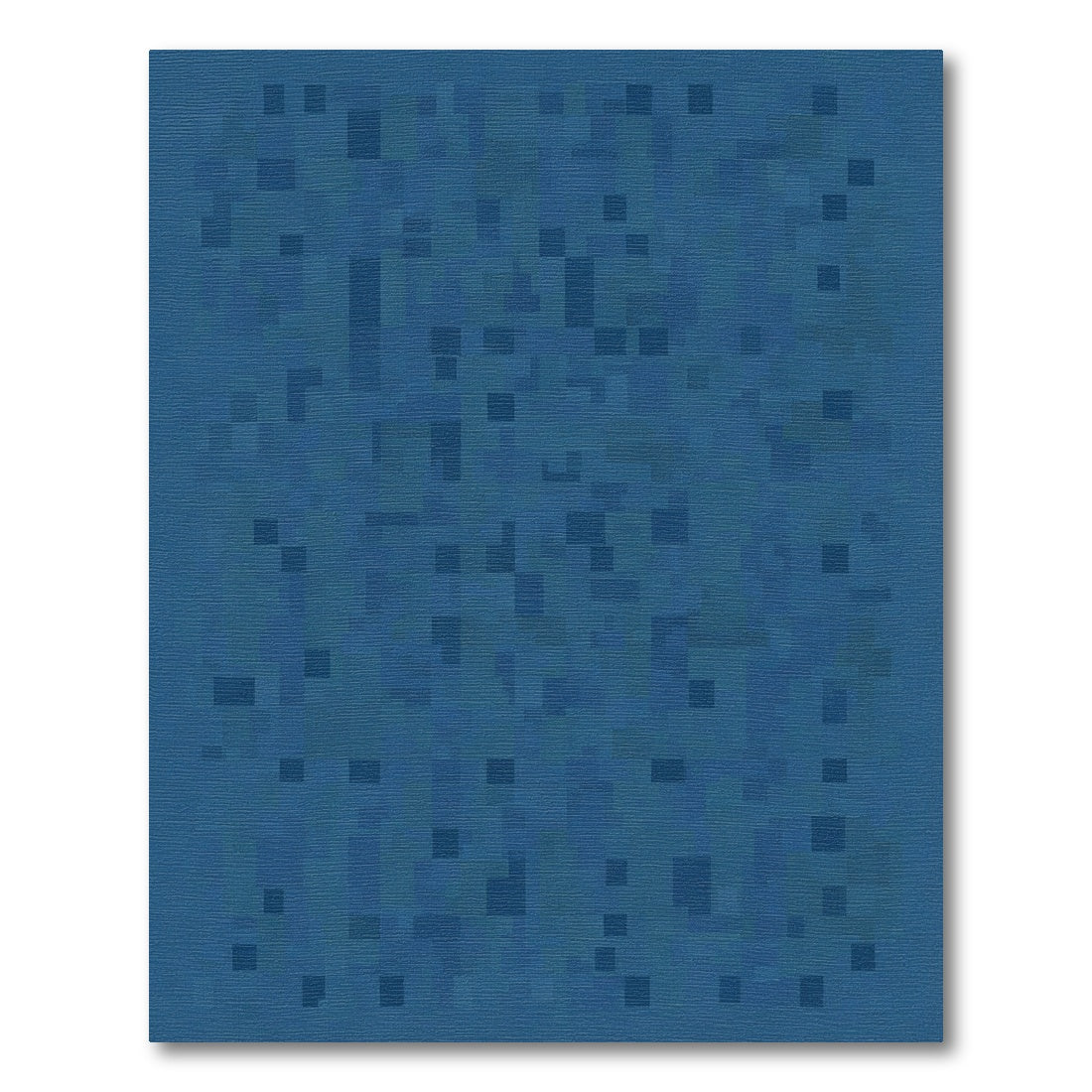 Indigo Textured Square Collage Rug