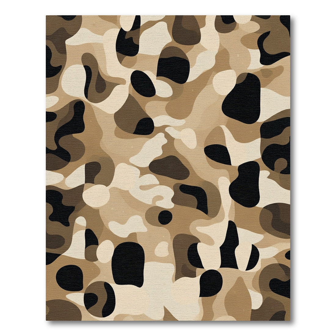 Earthy Organic Abstract Camouflage Rug