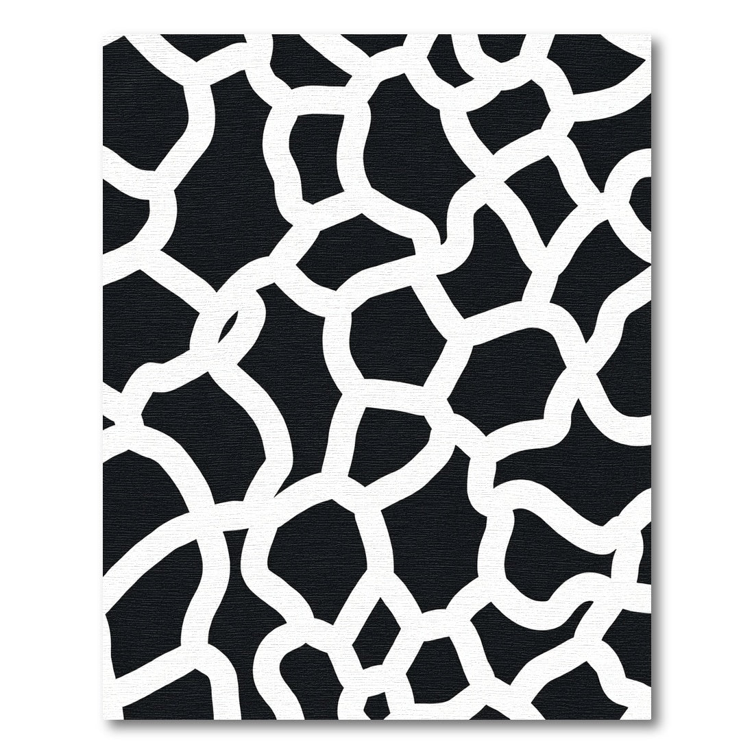 Monochrome Abstract Organic Network Rug