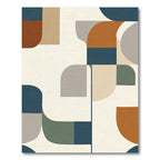 Mid-Century Modern Geometric Blocks Rug
