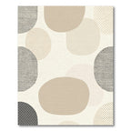 Neutral Abstract Pebble Dot Shapes Rug