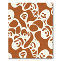 Terracotta Abstract Organic Flow Rug
