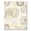 Neutral Swirls And Dots Abstract Rug
