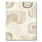 Neutral Swirls And Dots Abstract Rug