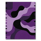 Purple Black Amorphous Flow Rug