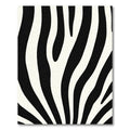 Black White Zebra Stripes Rug