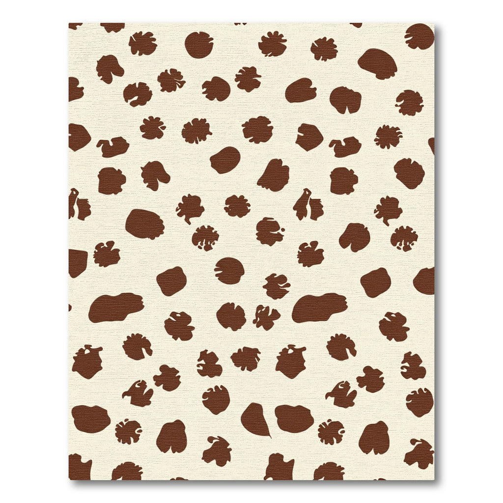 Brown Blotches Scattered Cream Background Rug