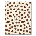 Brown Blotches Scattered Cream Background Rug