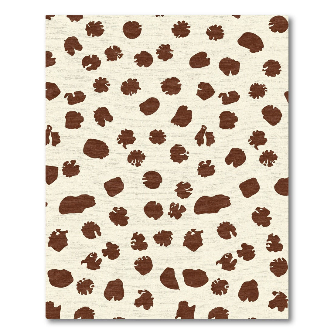 Brown Blotches Scattered Cream Background Rug