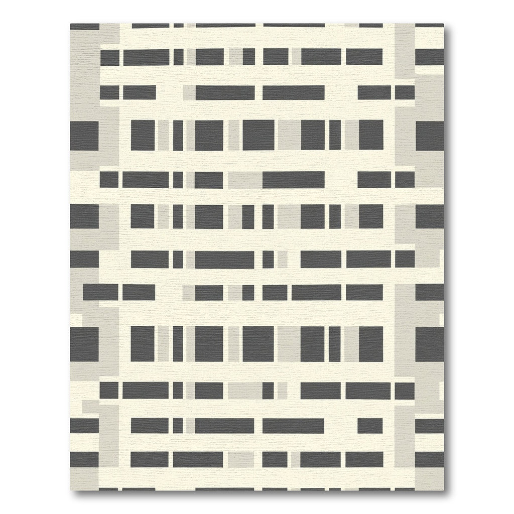 Abstract Monochrome Grid Lines Rug