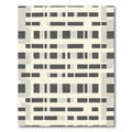 Abstract Monochrome Grid Lines Rug