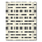 Abstract Monochrome Grid Lines Rug