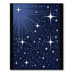 Deep Blue Starburst Cosmic Field Rug