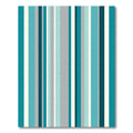 Teal Gray Cream Vertical Stripe Rug