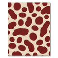 Crimson Blotches Creamy Organic Forms Rug