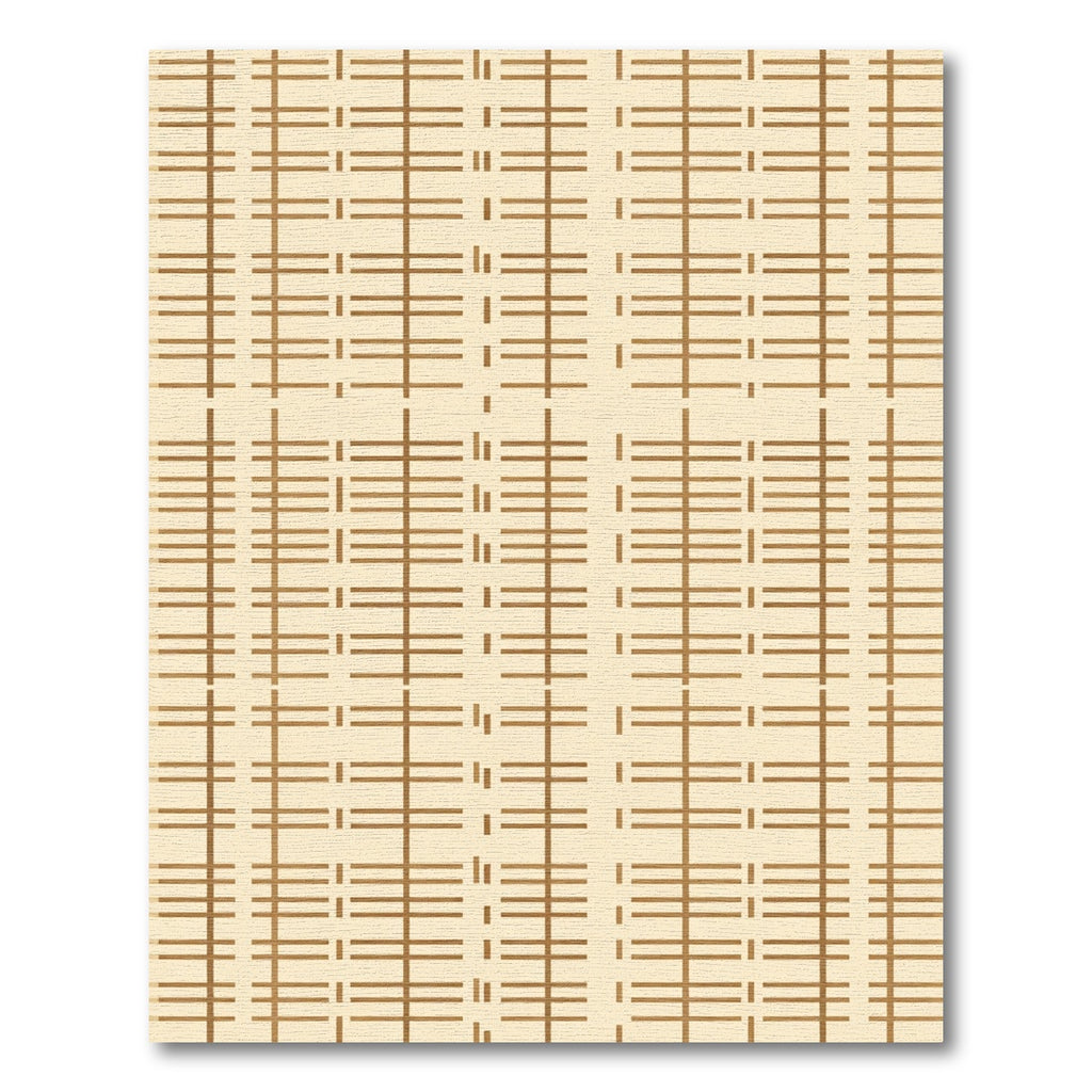 Amber Horizontal Lines Grid Rug