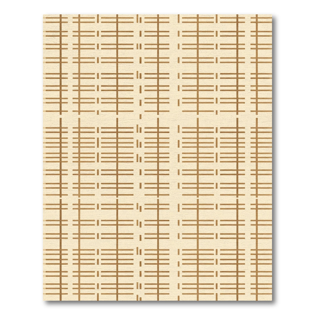 Amber Horizontal Lines Grid Rug