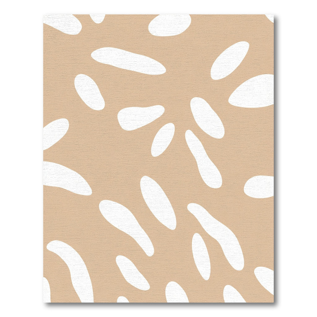 Taupe White Organic Blob Arrangement Rug