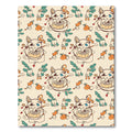 Cream and Orange Whimsical Creature Floral Rug