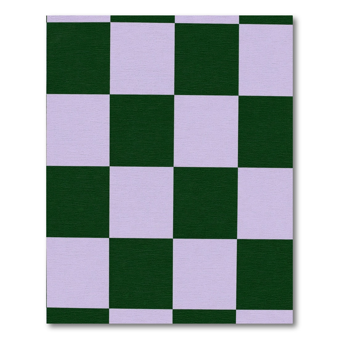 Forest Green Lavender Checkered Squares Rug
