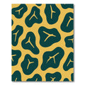Modern Teal Organic Tree Shape Rug