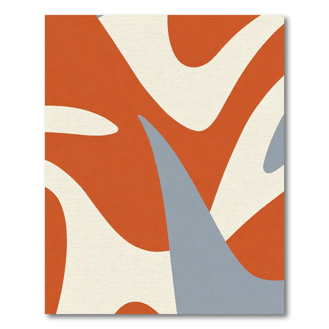 Terracotta Cream Gray Abstract Flow Rug