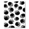 Bold Black Petal Scatter Rug