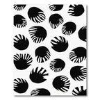 Bold Black Petal Scatter Rug