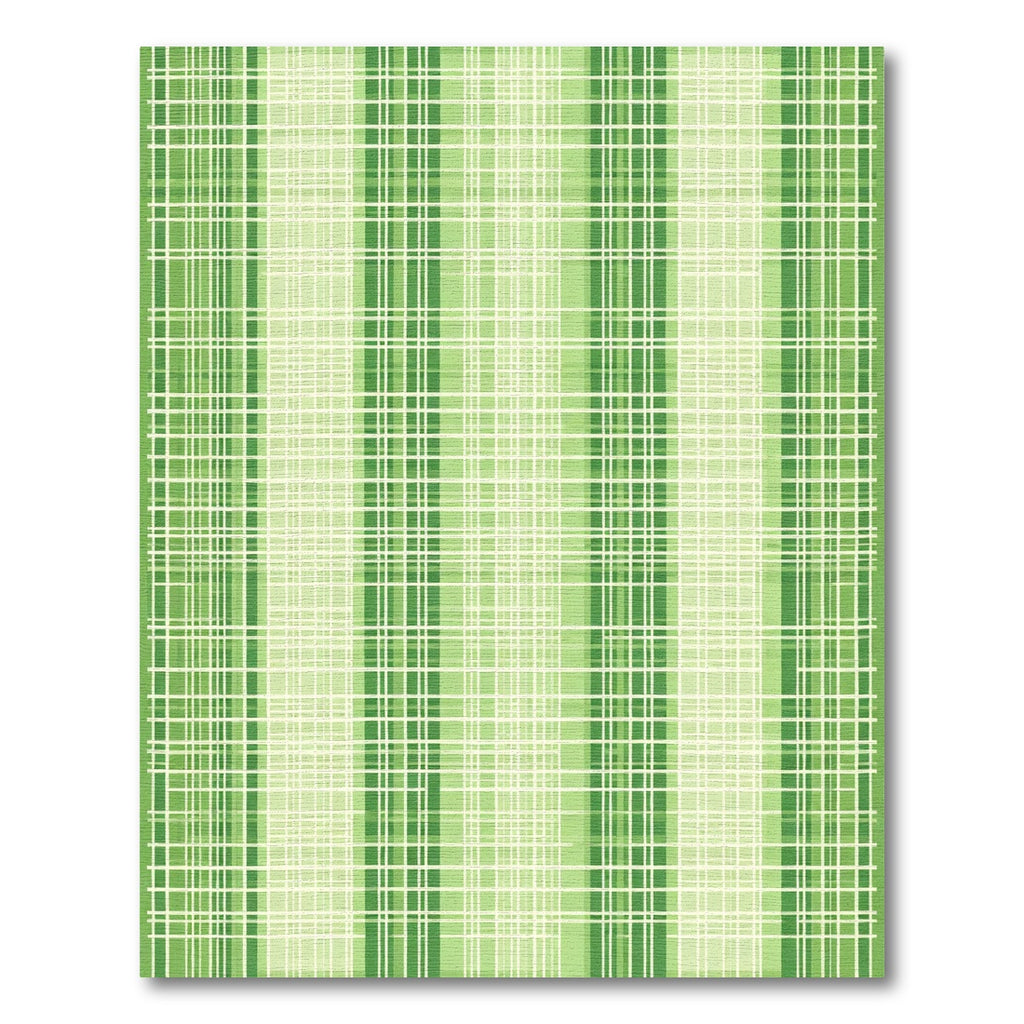 Breezy Green Gingham Stripe Rug