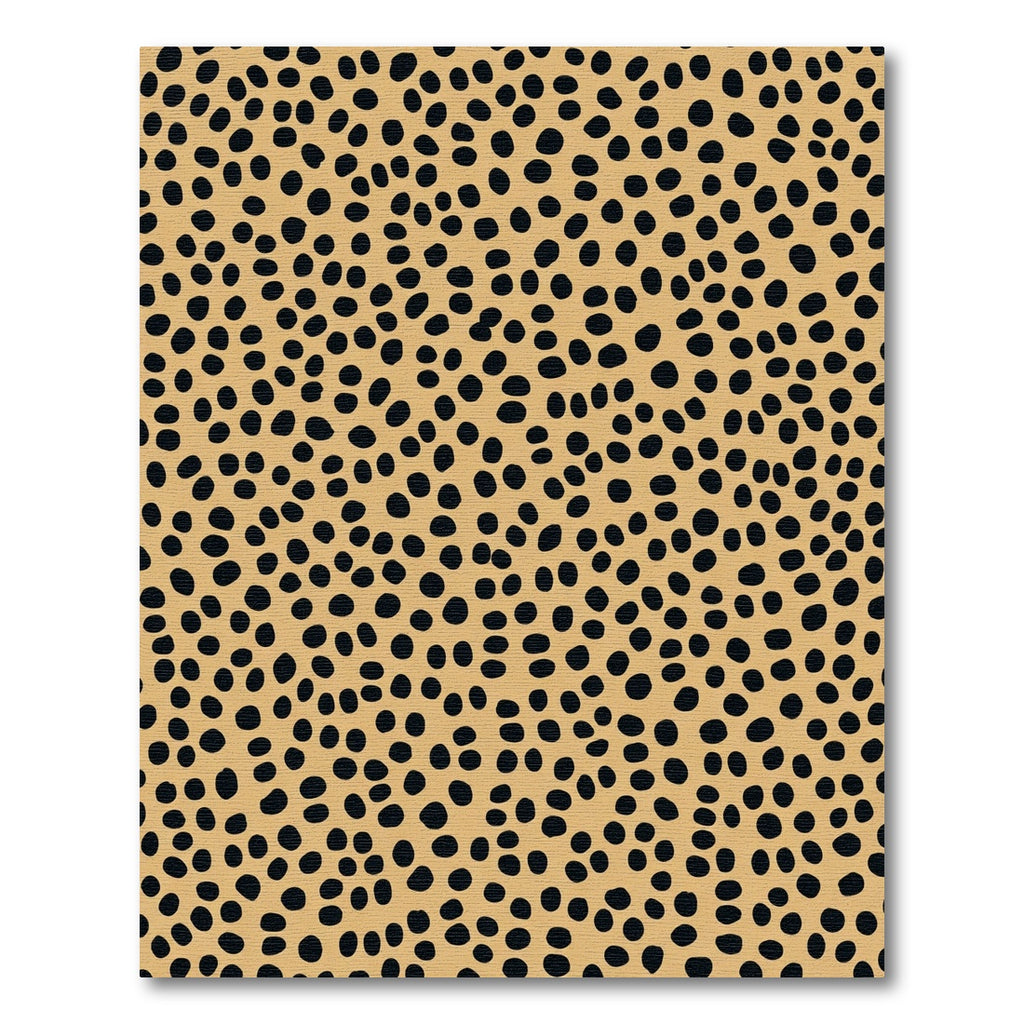 Tan Black Spotty Animal Print Rug