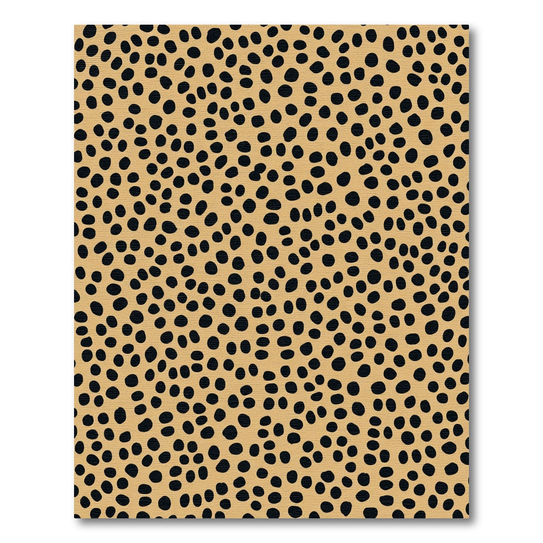 Tan Black Spotty Animal Print Rug