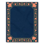 Orange Blossom Golden Filigree Framing Rug