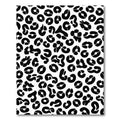 Chic Black White Leopard Spots Rug
