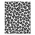 Chic Black White Leopard Spots Rug