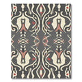 Antique Crimson Ivory Scrollwork Rug