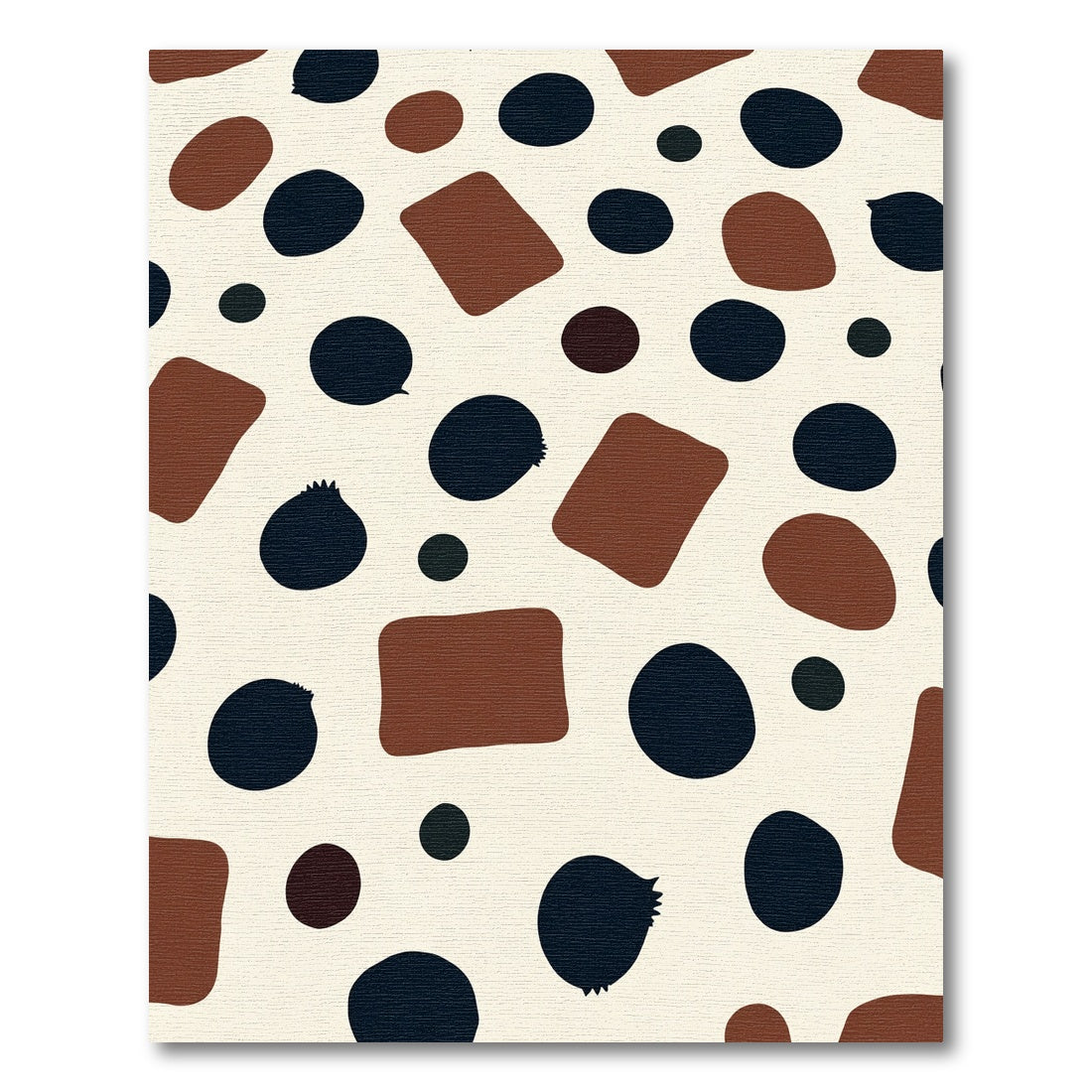 Abstract Ochre Dot Square Blend Rug