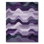 Amethyst Gradient Geometric Line Rug