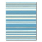 Classic Blue Ivory Lined Stripes Rug