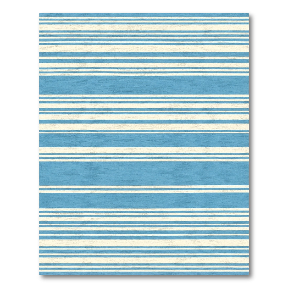Classic Blue Ivory Lined Stripes Rug