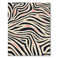Pink Cream Charcoal Animal Stripe Rug
