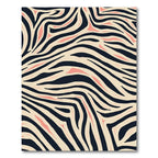 Pink Cream Charcoal Animal Stripe Rug