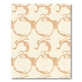 Pale Orange Abstract Fruit Garland Rug