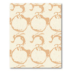 Pale Orange Abstract Fruit Garland Rug