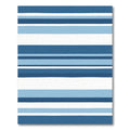Coastal Blue Striped Horizon Rug