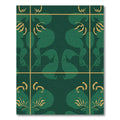 Deep Emerald Floral Vine Motif Rug