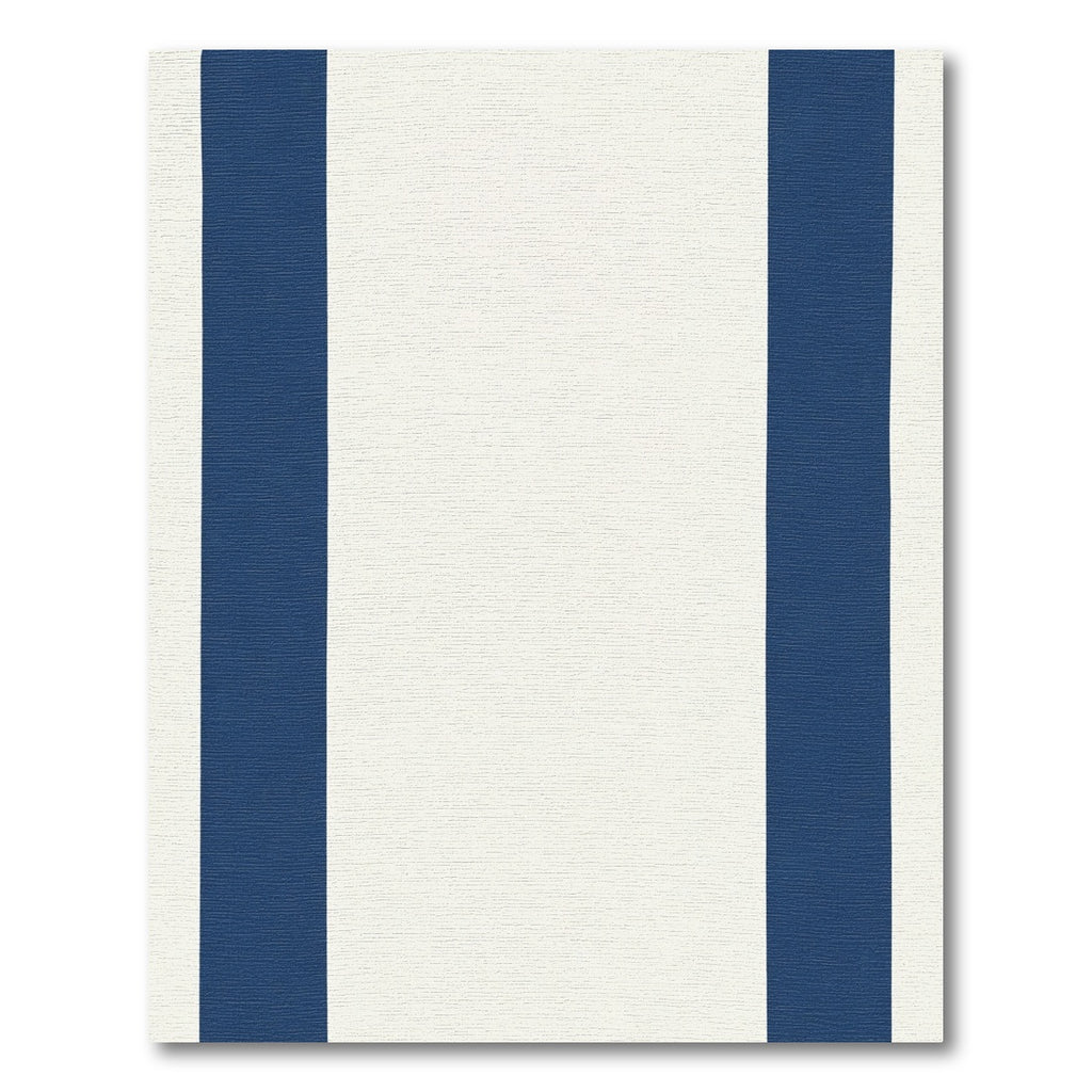 Navy Cream Vertical Stripe Rug
