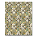 Abstract Beige And Teal Nature Scene Rug