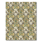 Abstract Beige And Teal Nature Scene Rug